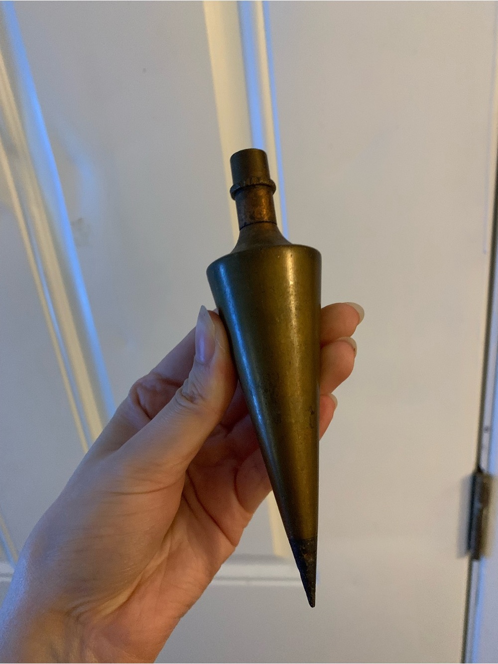 Vintage brass Traditional Metal Plumb Bob Layout Measuring Tool, Brown, 6 in
